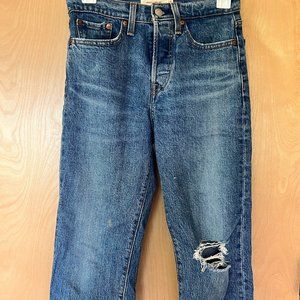 Levis 501 Ribcage Straight Jeans Size 24